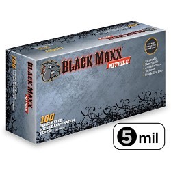 Dash Medical Gloves BMN100L Exam Gloves, Large, Nitrile Palm, Nitrile Rubber, Black, Resists: Chemical